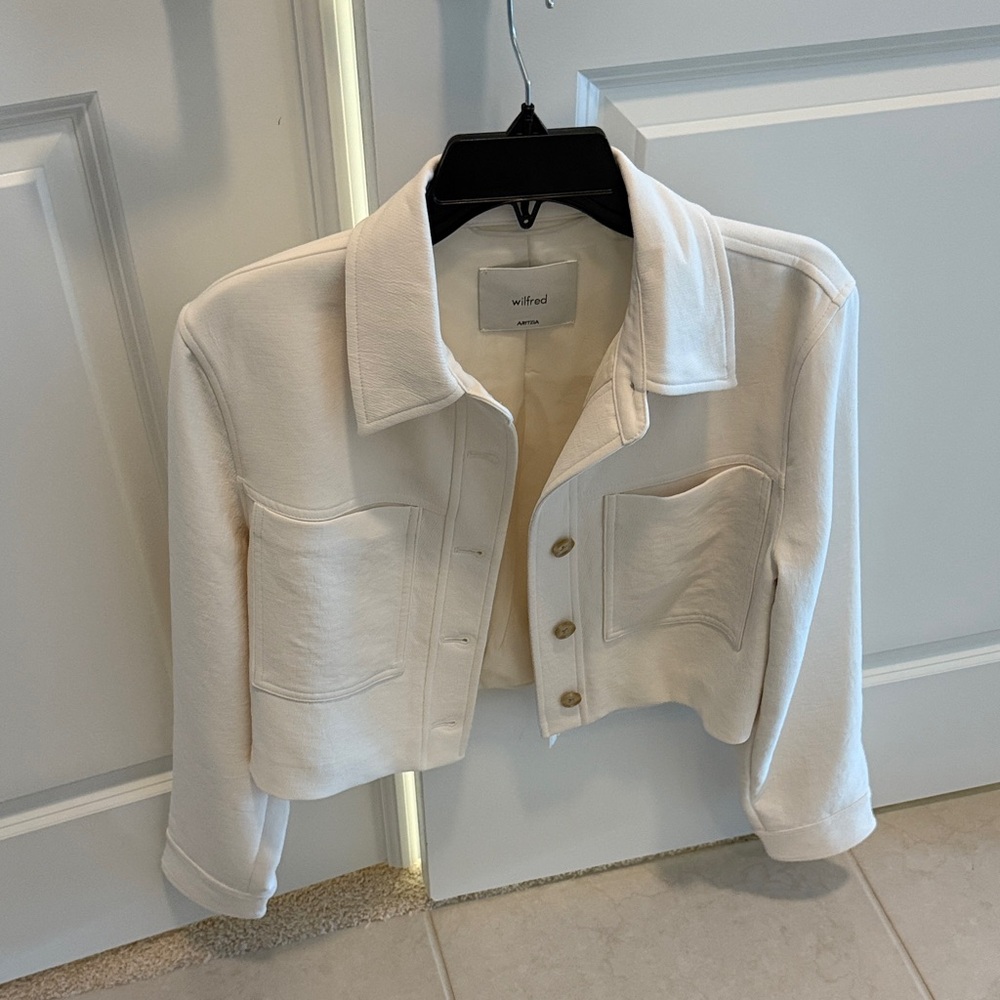 Aritzia Wilfred Little Cropped Jacket - Crepette - Light Birch - S